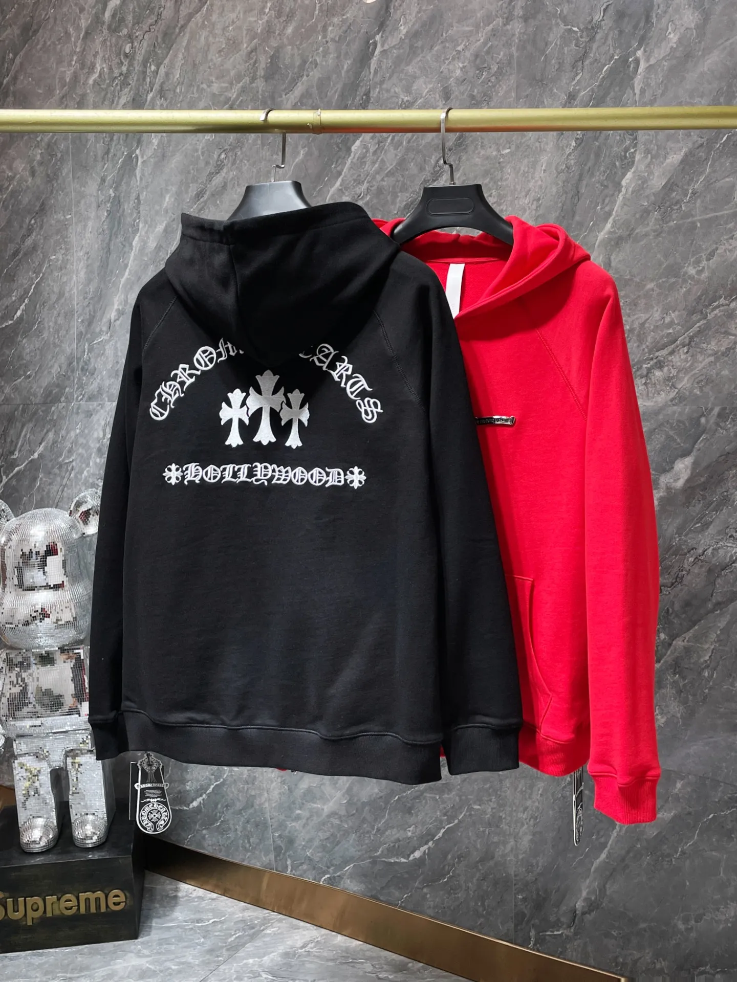 P270 Chrome Hearts Autumn and Winter 2025 counter sync ❤️ Chrome Hearts red U Sailin On zipper sweatshirt Improved customized version 1:1 high-weight high-quality fabric Recommended color: red black Size: S, M, L, XL